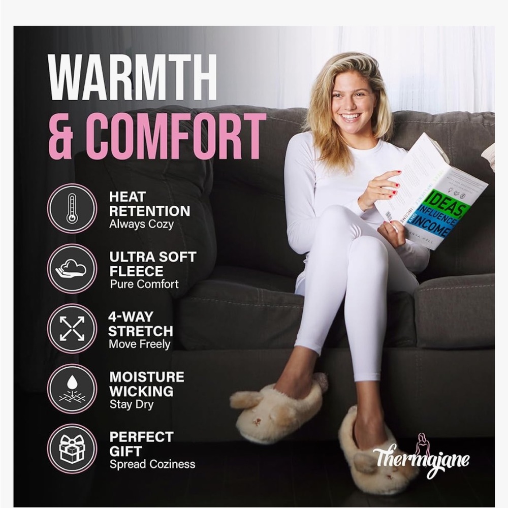 NWT Thermajane Long Johns Thermal Underwear for Women, size L. - Picture 4 of 8